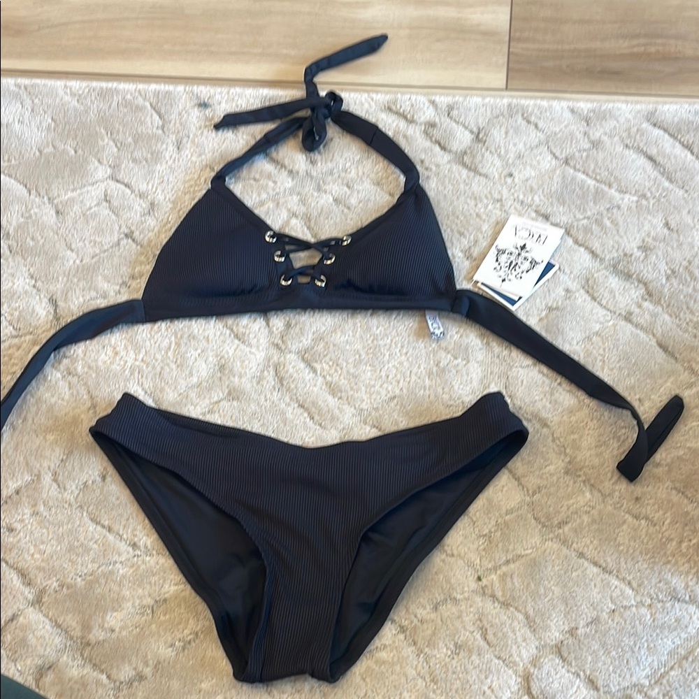 BECCA Black Triangle Bikini Set